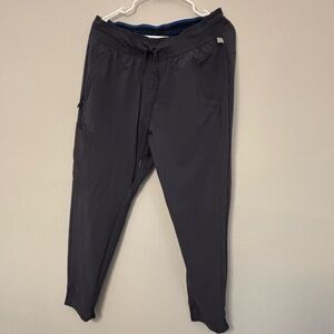 Cherokee Men's Drawstring Jogger Scrub Pants, Size large, color gray